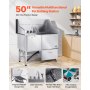 50 Inch Dog Grooming Bath Tub Stainless Steel w Ramp Faucet Left Door