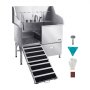 50 Inch Dog Grooming Bath Tub Stainless Steel w Ramp Faucet Left Door