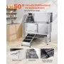 VEVOR 127 cm Dog Grooming Bath Tub Stainless Steel w Ramp Water Filter Left