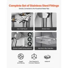 VEVOR 127 cm Dog Grooming Bath Tub Stainless Steel w Ramp Water Filter Left