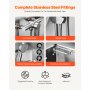 50 Inch Dog Grooming Bath Tub Stainless Steel w Stairs Water Filter