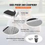 skid-proof and leakproof VEVOR dog grooming tub with rubber mat, dedging process, drainage hole, and sealed sewer pipe.