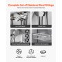 62 Inch Dog Grooming Bath Tub Stainless Steel w Ramp Water Filter Left