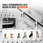 VEVOR 1.57M Pet Dog Bathing Station w/Ramp, Professional Stainless Steel Dog Grooming Tub w/ Soap Box, Faucet,Rich Accessory,Bathtub for Large,Medium,Small Pets, Washing Sink for Home(Right)
