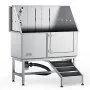 VEVOR 1.57M Pet Dog Bathing Station w/Ramp, Professional Stainless Steel Dog Grooming Tub w/ Soap Box, Faucet,Rich Accessory,Bathtub for Large,Medium,Small Pets, Washing Sink for Home(Right)