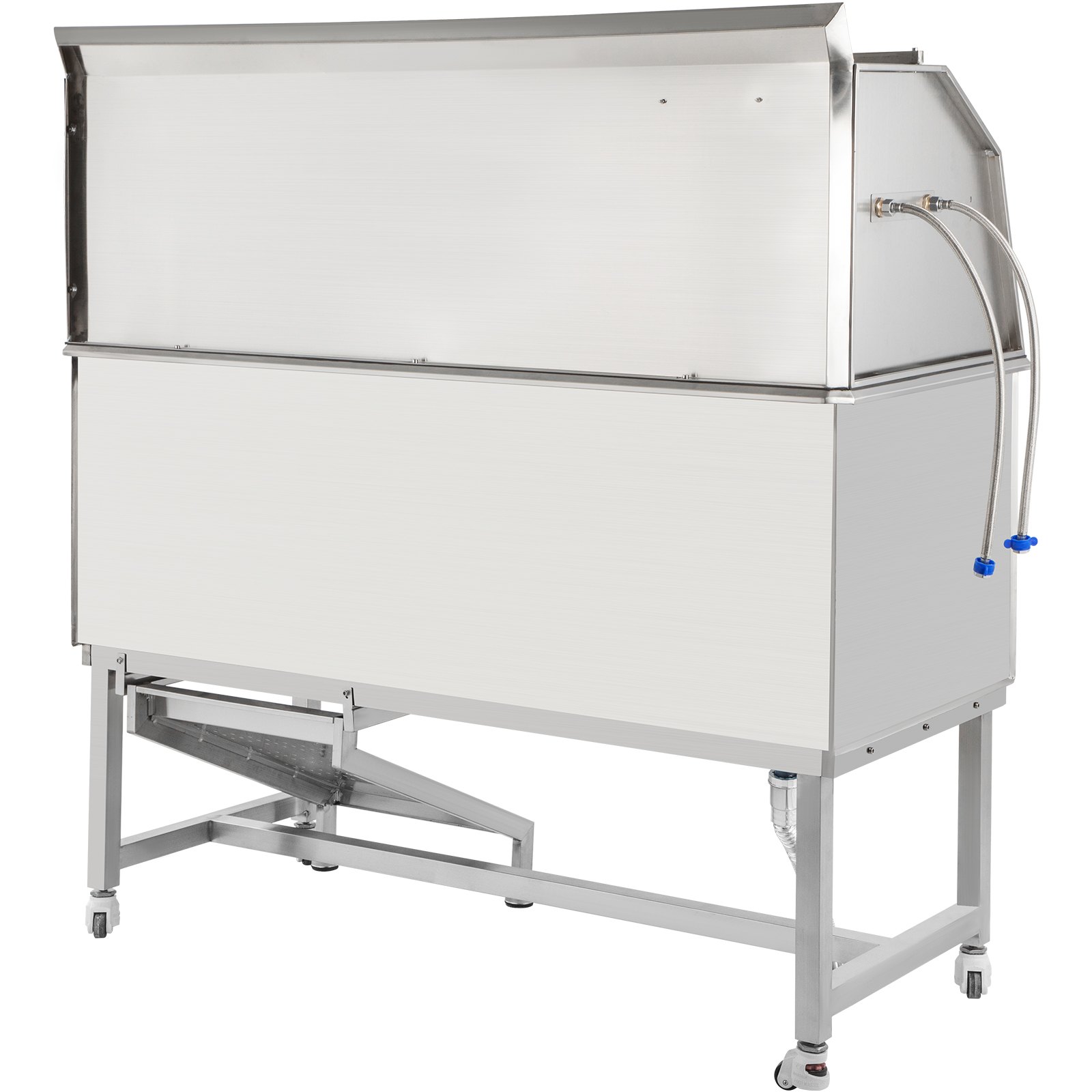 VEVOR Dog Grooming Tub, 1.6 m L Pet Wash Station, 304 Stainless Steel Pet Grooming Tub Rated 300 kg Load Capacity, Non-Skid Dog Washing Station Comes with Ramp, Faucet, Sprayer and Drain Kit