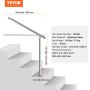 VEVOR Handrails for Outdoor Steps, 31.5in / 80cm Deck Railing Kit Wall Floor Mounted, Railings for Outside Steps with Installation Kit, Hand Rails for Seniors,Porch Railing & Deck Rail Kit, Silver