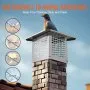 VEVOR Chimney Cap 330.2 x 228.6mm, 304 Stainless Steel Fireplace Chimney Cover, Not Easily Toppled & Practical Accessories & Easy Installation, Fits Mesh Flue Covers Outside Clay Flue Shingles, Silver