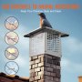 VEVOR Chimney Cap, 13 x 9 inch, 304 Stainless Steel Fireplace Chimney Cover, Not Easily Toppled & Practical Accessories & Easy Installation, Fits Mesh Flue Covers Outside Clay Flue Shingles, Silver
