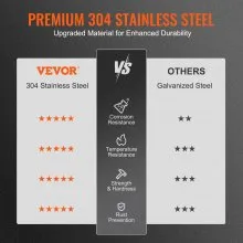 VEVOR Chimney Cap, 13 x 9 inch, 304 Stainless Steel Fireplace Chimney Cover, Not Easily Toppled & Practical Accessories & Easy Installation, Fits Mesh Flue Covers Outside Clay Flue Shingles, Silver