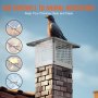 VEVOR Chimney Cap, 12 x 12 inch, 304 Stainless Steel Fireplace Chimney Cover, Not Easily Toppled & Practical Accessories & Easy Installation, Fits Mesh Flue Covers Outside Clay Flue Shingles, Silver