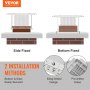 VEVOR Chimney Cap 304.8 x 304.8mm, 304 Stainless Steel Fireplace Chimney Cover, Not Easily Toppled & Practical Accessories & Easy Installation, Fits Mesh Flue Covers Outside Clay Flue Shingles, Silver
