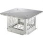 VEVOR Chimney Cap 304.8 x 304.8mm, 304 Stainless Steel Fireplace Chimney Cover, Not Easily Toppled & Practical Accessories & Easy Installation, Fits Mesh Flue Covers Outside Clay Flue Shingles, Silver