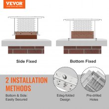 VEVOR Chimney Cap, 12 x 12 inch, 304 Stainless Steel Fireplace Chimney Cover, Not Easily Toppled & Practical Accessories & Easy Installation, Fits Mesh Flue Covers Outside Clay Flue Shingles, Silver
