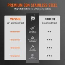 VEVOR Chimney Cap, 12 x 12 inch, 304 Stainless Steel Fireplace Chimney Cover, Not Easily Toppled & Practical Accessories & Easy Installation, Fits Mesh Flue Covers Outside Clay Flue Shingles, Silver