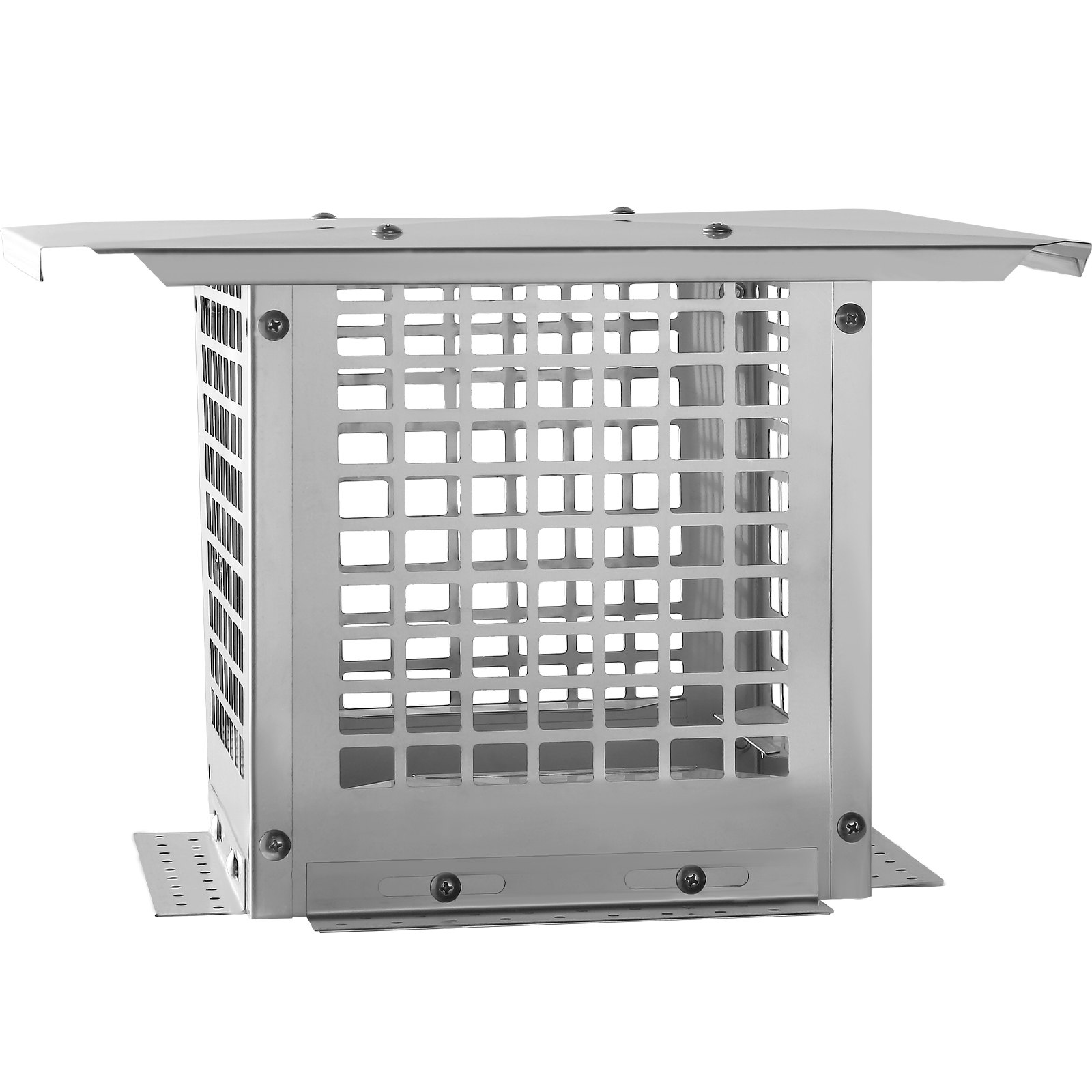 VEVOR Chimney Cap 228.6 x 228.6mm, 304 Stainless Steel Fireplace Chimney Cover, Not Easily Toppled & Practical Accessories & Easy Installation, Fits Mesh Flue Covers Outside Clay Flue Shingles, Silver