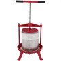 VEVOR Fruit Wine Press, 1.3Gal/5L, Cast Iron Manual Grape Presser for Wine Making, Cider Tincture Vegetables Honey Olive Oil Press with Stainless Steel Hollow Basket T-Handle 0.1" Thick Plate 3 Feet