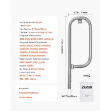 VEVOR Grill Burner Tube for Weber Q100, Q120, Q1000, Q1200, Baby Q Gas Grills, 17 inch 304 Stainless Steel Tube Burner for Weber 516001, 516002, 50060001, Replacement Part 69957, 60040, 41657, 45657