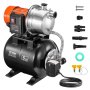 VEVOR 1.6HP Shallow Well Pump med trycktank 1320GPH bevattningsförstärkningspump