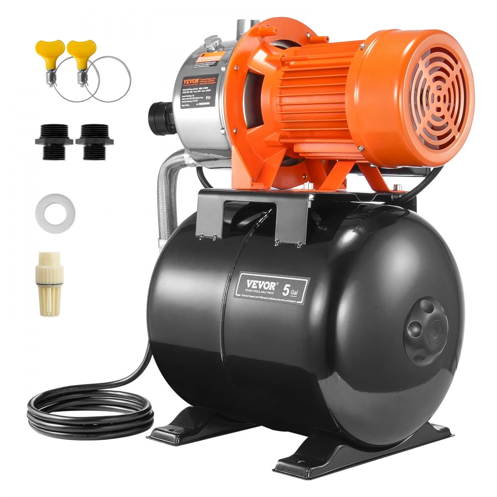 VEVOR 1.6 HP Shallow Well Pump with Pressure Tank 1320 GPH NSF Certification