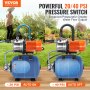 Pompe de puits peu profonde VEVOR 1HP avec réservoir sous pression Pompe de surpression d'irrigation 1000GPH