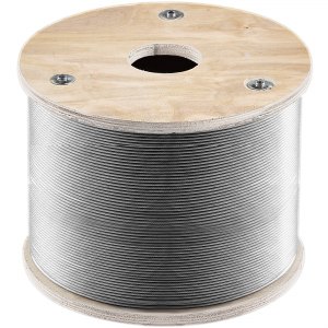 Stainless Steel WIRE ROPE 316, 7x7, PVC, 5/32 in. x 1/4 in. 1000