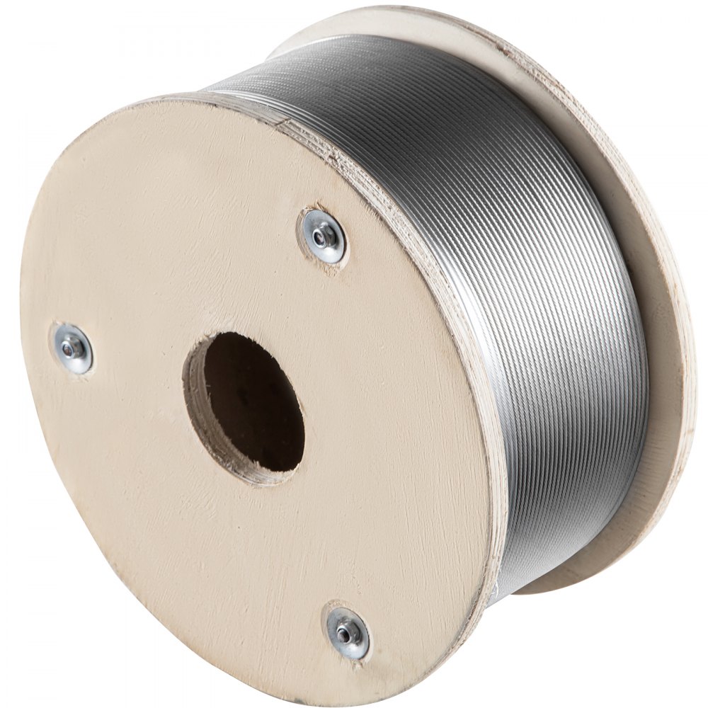 VEVOR 316 Stainless Steel Wire Rope Steel Wire Cable 4.8mm x 152.5m 1905kg 1x19