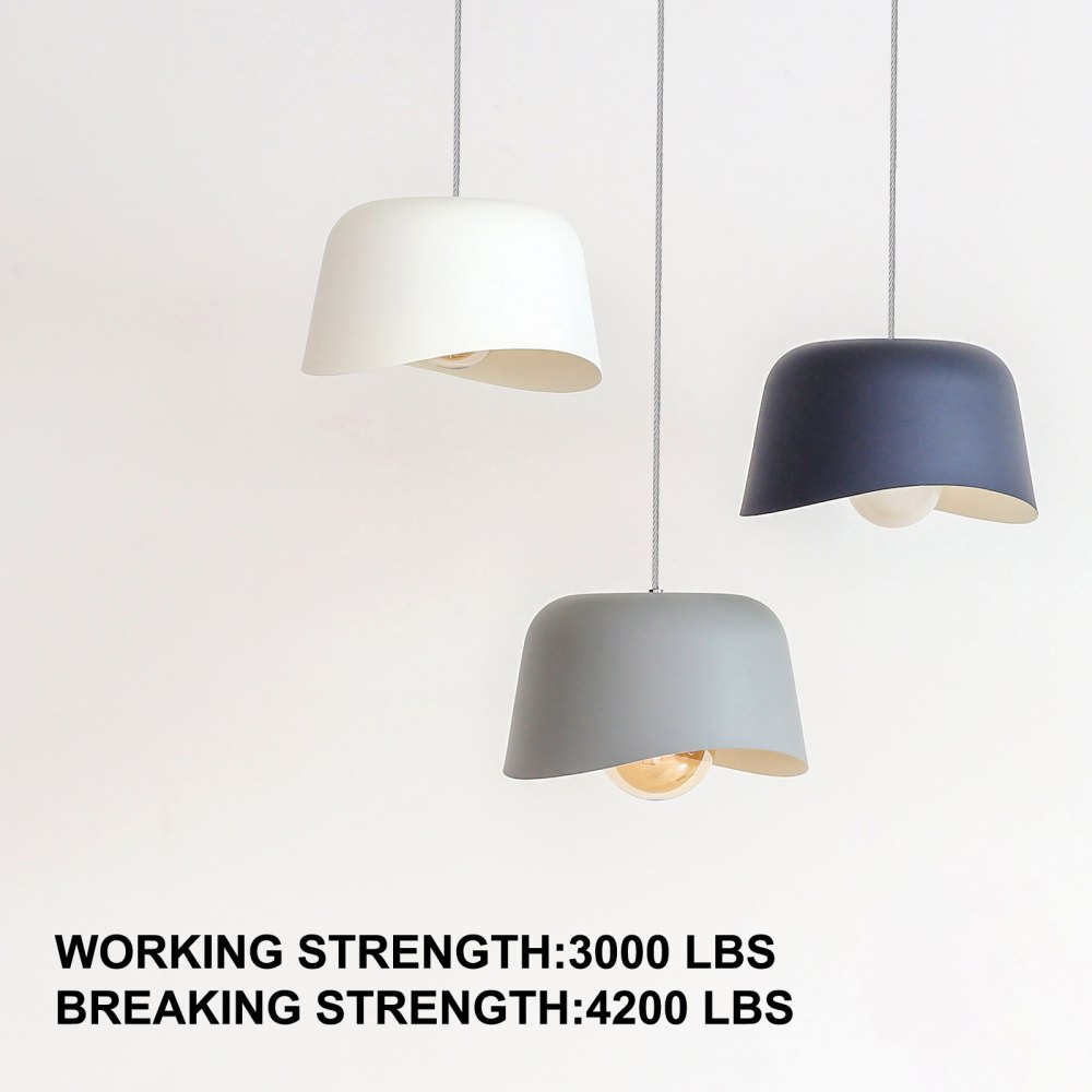 VEVOR 316 Stainless Steel Wire Rope Steel Wire Cable 4.8mm x 152.5m 1905kg 1x19