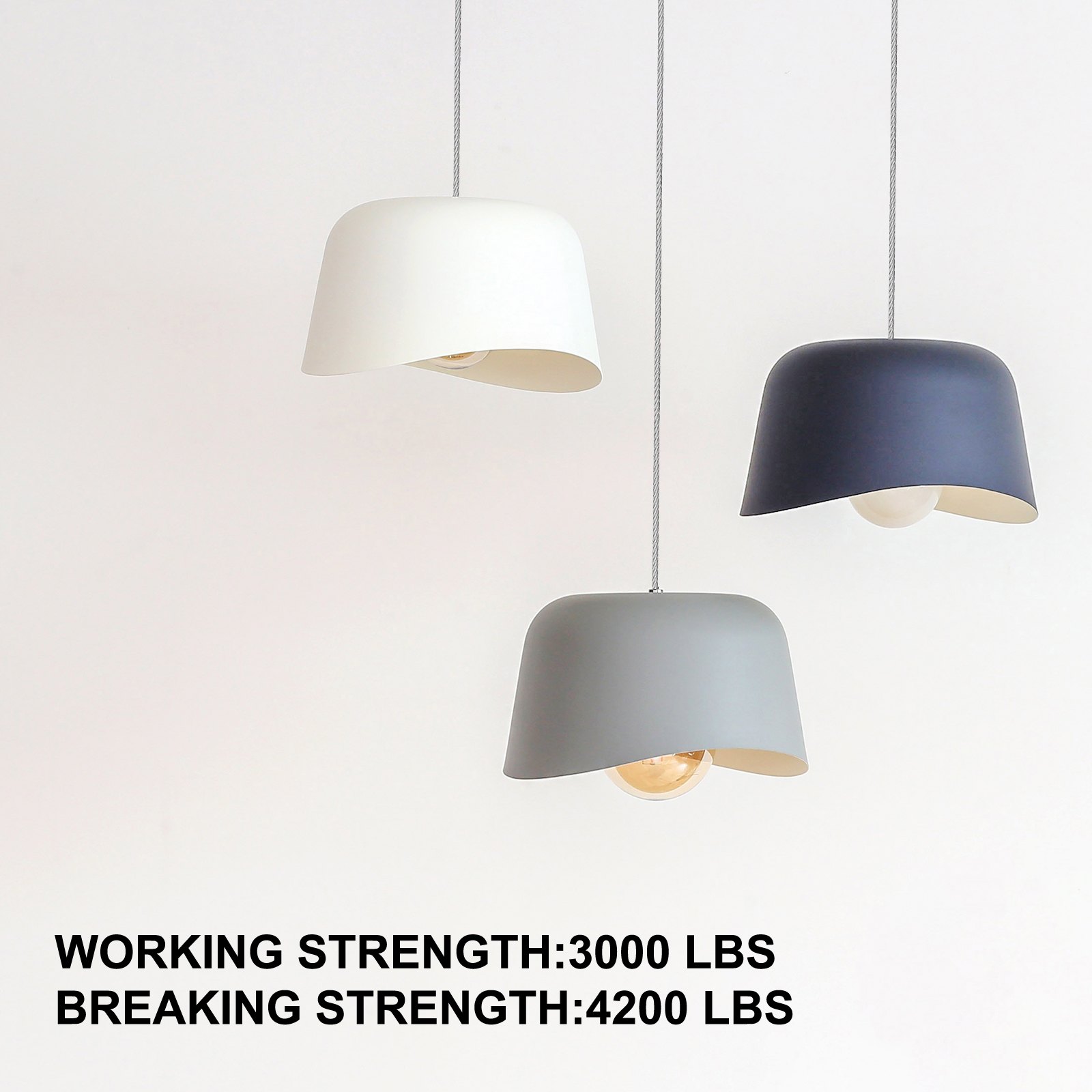 VEVOR 316 Stainless Steel Wire Rope Steel Wire Cable 4.8mm x 152.5m 1905kg 1x19