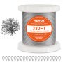 VEVOR T304 Stainless Steel Cable 1.59mm 7x7 Steel Wire Rope 100.6m Cable Railing