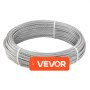VEVOR 1/8 Inch Wire Rope Kit, 100 ft Length, 304 Stainless Steel Wire Cable with Cutter, 1600 lbs Breaking Strength, 7 x 7 Strands Construction, Steel Cable for Deck Railing System, Garden Trellis