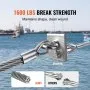 VEVOR T304 Stainless Steel Cable 1/8" 7x7 Steel Wire Rope 100 ft Cable Railing
