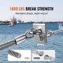 VEVOR T304 Stainless Steel Cable 1/8" 7x7 Steel Wire Rope 100 ft Cable Railing