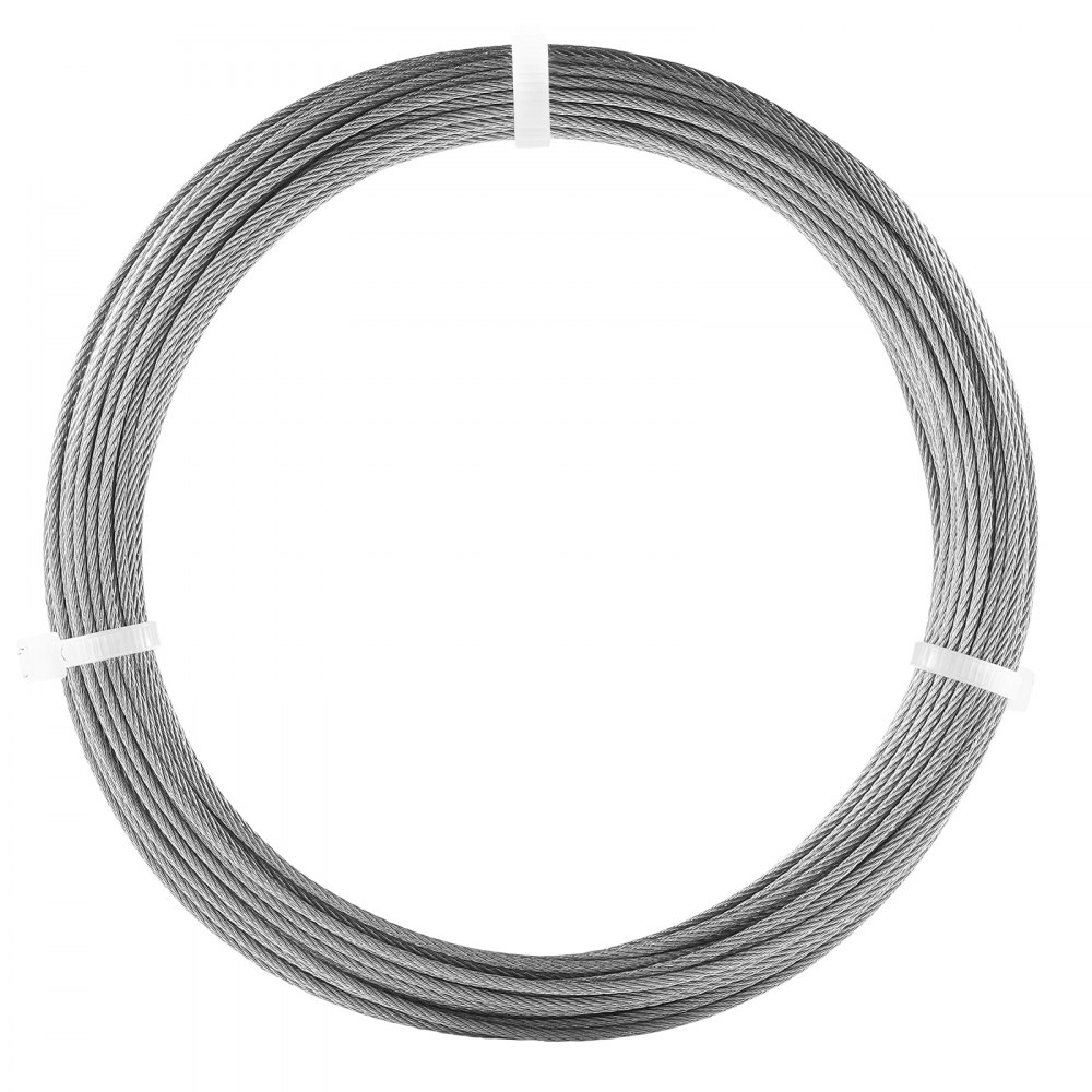 VEVOR Wire Rope Kit, 1/16" 66 ft 304 Stainless Steel Cable with Crimping Pliers, 160 Sleeves and 12 Thimbles, 7x7 Strands Construction Marine Aircraft Grade for Handrail Stair Decking Fence Outdoors