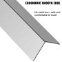 VEVOR Stainless Steel Corner Guards 0.5 x 0.5 x 48 inch Metal Wall Corner Protector Pack of 10 Corner Guards 20 Ga 304 Stainless Corner Guard with 90-Degree Angle for Wall Protection and Decoration