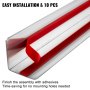 VEVOR 1.2 m Metal Wall Corner Protector Edge Guards Stainless Safety Cover 10pcs