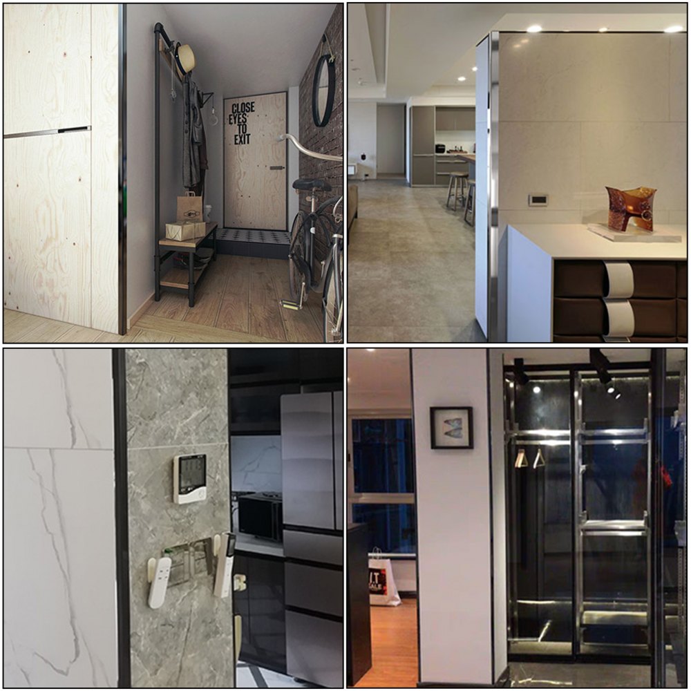 modern interiors featuring VEVOR stainless steel corner guards.