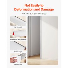 Stainless Steel Wall Corner Protector 2x2x48 Inch 10 Pack with 3M Tape