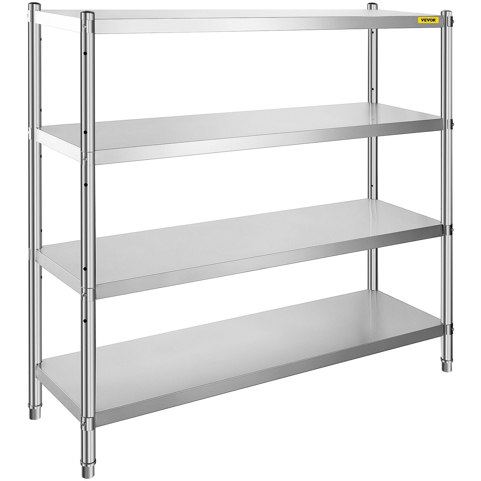 Stainless Steel Racking Garage Kitchen Shelf Warehouse 4 Tier Storage 152x152 Cm