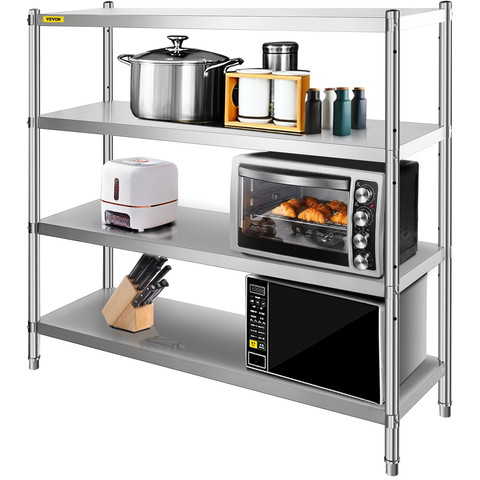 Stainless Steel Kitchen Shelf Shelving Rack 152X47cm Catering Office Shelf