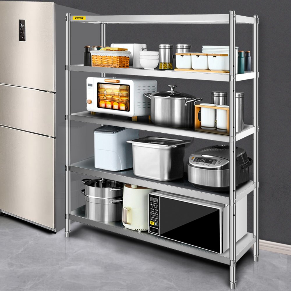 Kitchen Shelf 5 Tiers 152X47cm Storage Rack Shelves Shelving Cupboard Shelf