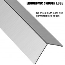 VEVOR Stainless Steel Corner Guards 0.5 x 0.5 x 48 inch Metal Wall Corner Protector Pack of 5 Corner Guards 20 Ga 304 Stainless Corner Guard with 90-Degree Angle for Wall Protection and Decoration