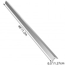 VEVOR Stainless Steel Corner Guards 0.5 x 0.5 x 48 inch Metal Wall Corner Protector Pack of 5 Corner Guards 20 Ga 304 Stainless Corner Guard with 90-Degree Angle for Wall Protection and Decoration