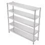 VEVOR Storage Shelf, 5-Tier Storage Shelving Unit, Stainless Steel Garage Shelf, 70.9 x 17.7 x 70.9 inch Heavy Duty Storage Shelving, 1650 Lbs Total Capacity with Adjustable Height