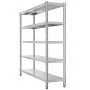 VEVOR Storage Shelf, 5-Tier Storage Shelving Unit, Stainless Steel Garage Shelf, 70.9 x 17.7 x 70.9 inch Heavy Duty Storage Shelving, 1650 Lbs Total Capacity with Adjustable Height
