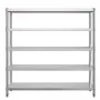 VEVOR Storage Shelf, 5-Tier Storage Shelving Unit, Stainless Steel Garage Shelf, 70.9 x 17.7 x 70.9 inch Heavy Duty Storage Shelving, 1650 Lbs Total Capacity with Adjustable Height