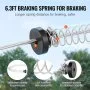 VEVOR Zipline Kit for Kids and Adult, 30.48 m Zip Line Kits Up to 227 kg, Backyard Outdoor Quick Setup Zipline, Playground Entertainment with Stainless Steel Zipline, Spring Brake, Safety Harness, Seat