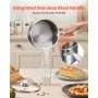 VEVOR Stainless Steel Saucepan Set, 1 QT & 2 QT & 3 QT Saucepans with Glass Lids, Multipurpose Nonstick Stainless Steel Sauce Pot with Ergonomic Handle, Friendly for Oven, Dishwasher, Induction Cooker