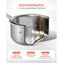 VEVOR 1.5 QT Saucepan, Stainless Steel Saucepan with Glass Lid, Multipurpose Nonstick Stainless Steel Small Cooking Sauce Pot with Ergonomic Handle, Friendly for Oven, Dishwasher, Induction Cooker
