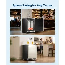 VEVOR Beer Kegerator with CO2 Tank Triple-Tap Beer Dispenser 160L Refrigerator